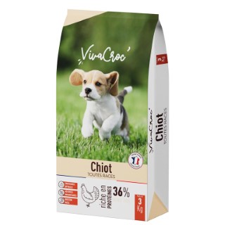 Croquettes Chien – VivaCroc Junior Poulet – 3 kg 1057802