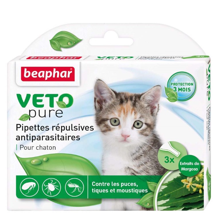 Pipettes antiparasitaires chatons Beaphar x3 155994