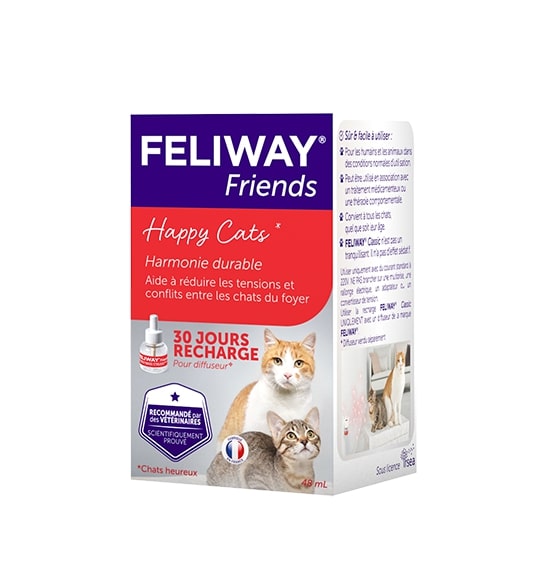 Feliway Friends - Diffuseur + Recharge 30J pour le Stress des Chats - 48ml