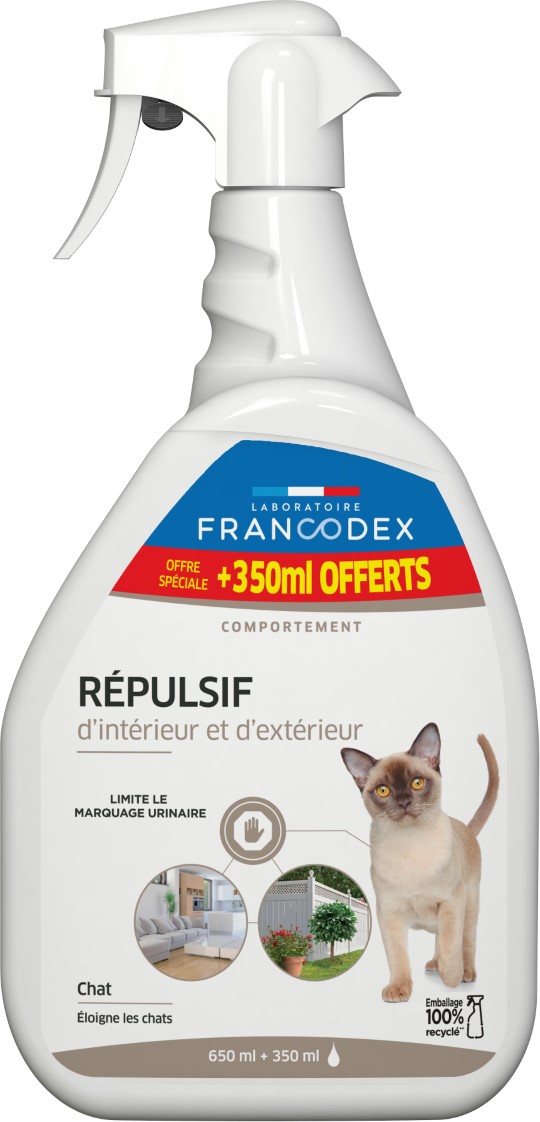 Répulsif d'extérieur chat 1 L : Hygiène et soin du chien FRANCODEX