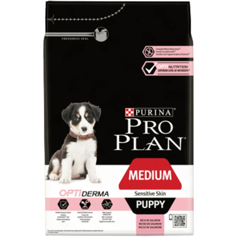 Croquettes Chien – Pro Plan Sensitive Skin Puppy Medium - 12 kg 257604