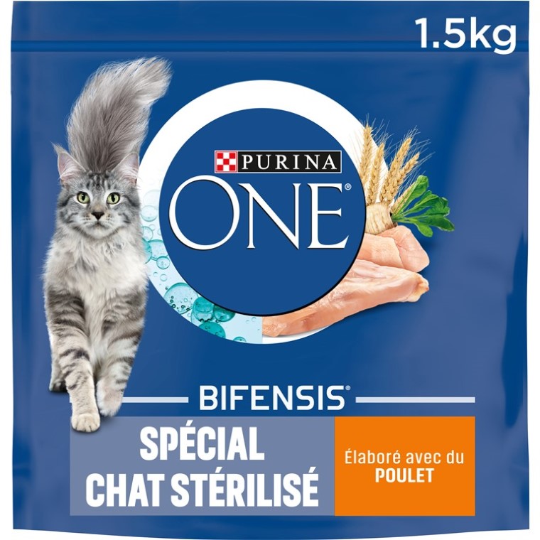 Croquettes Chat – Purina One Stérilisé Poulet Blé – 1,5 kg 279716