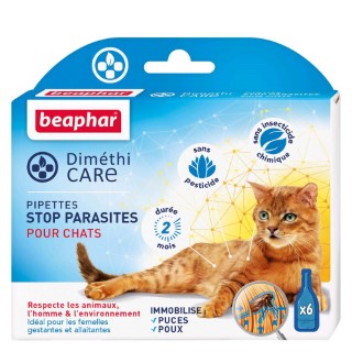 Pipettes antiparasitaires Chat – Beaphar DiméthiCARE – 6 x 1 ml 321774