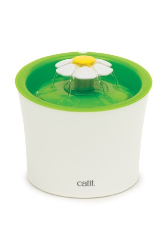 Distributeur Chat – Catit Fontaine à eau Flower coloris vert – 3 litres 371217