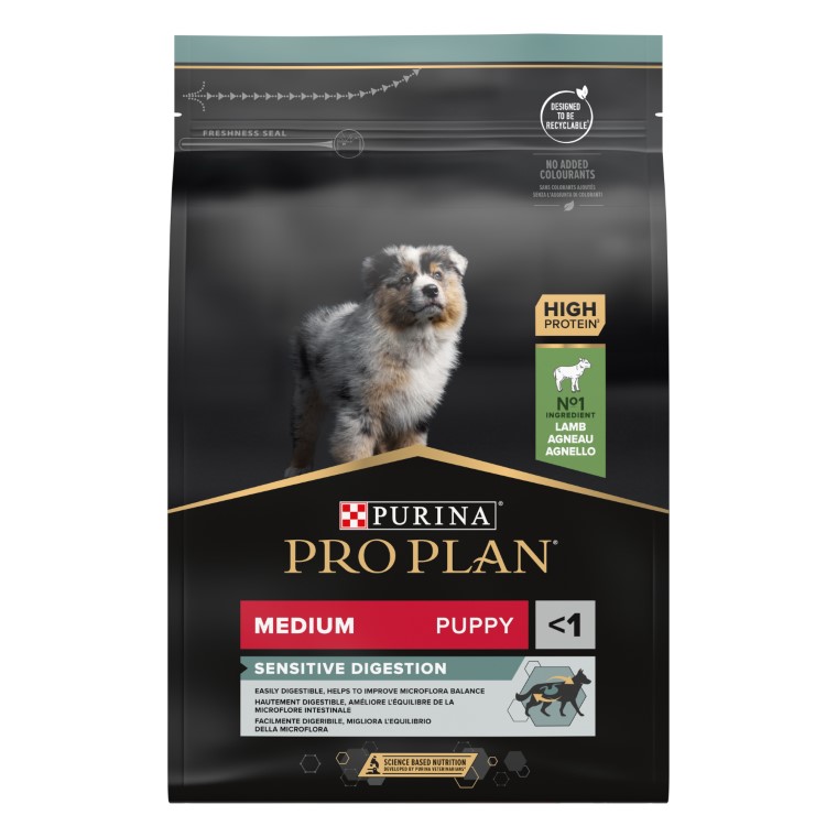 Croquettes Chien – Pro Plan Medium Puppy Sensitive Digestion Agneau - 3 kg 342602