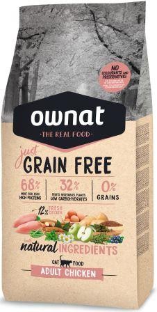 Croquettes Chat - Ownat Grain Free Just Adulte sans céréales au Poulet - 3kg 413897