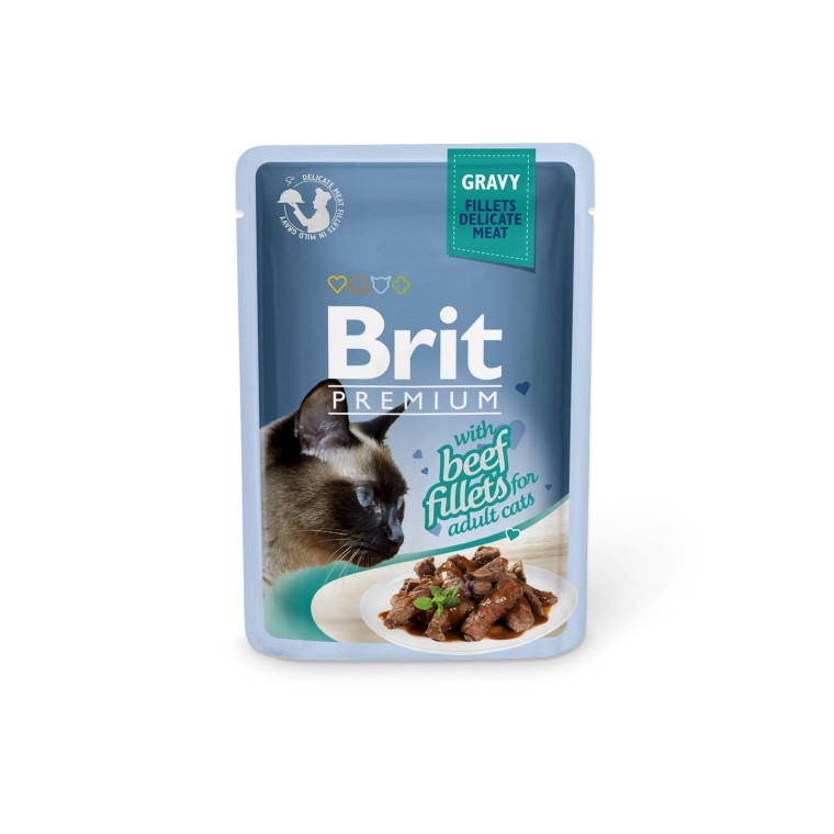 Boîte Chat - Brit Premium Pouches Gravy au Bœuf 413903