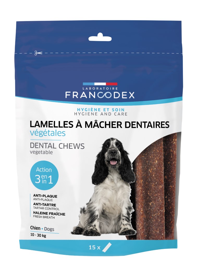 Friandises Chien - Francodex Lamelles à mâcher dentaires Francodex pour chiens moyens x15 440029