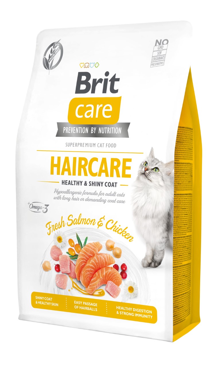 Croquettes Chat - Brit Care Grain Free Haircare healthy and shiny coat - 2kg 715457