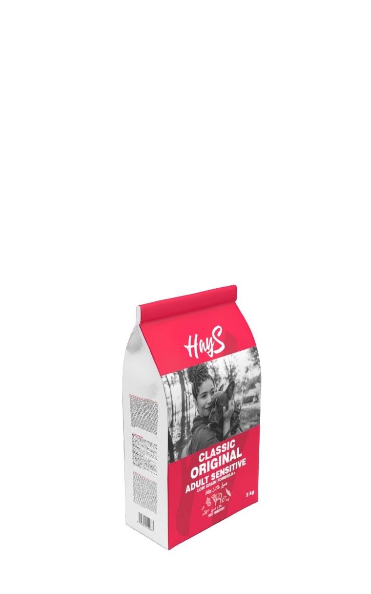 Croquettes Chien Low Grain – Hays Classic Sensitive Adult à l'agneau – 3 kg 740340