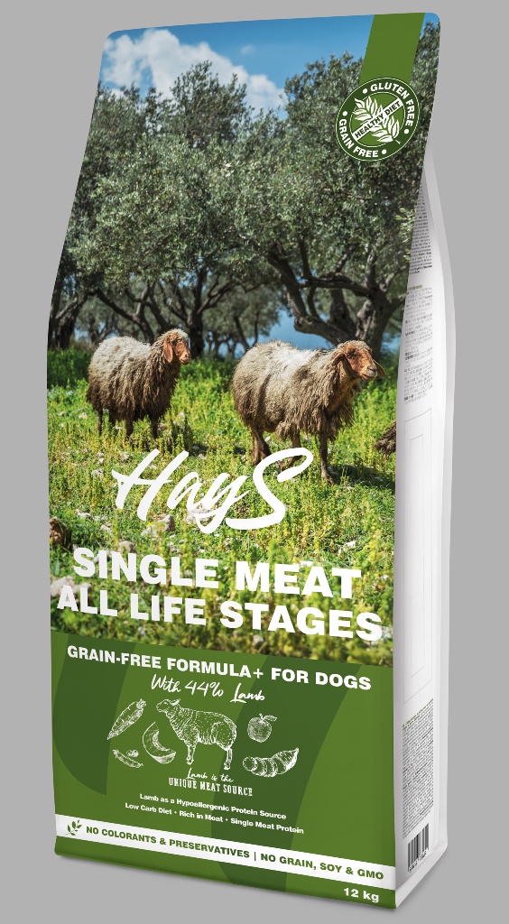 Croquettes Chien – Hays Adulte Sans Céréales mono protéine d'agneau – 12 kg 740349